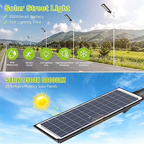 MORATER Lampioni solari per esterni, 1000 LED