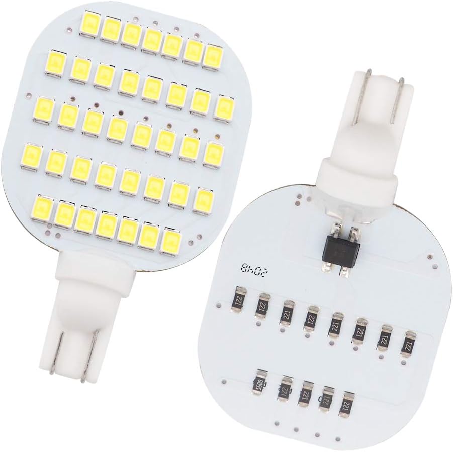 GRV T10 921 922 912 LED 38-2835 SMD DC12V 7000K RV Ceiling Dome Light RV Interior Lighting Trailer Camper Dimmable Cool White Pack of 6 : Automotive