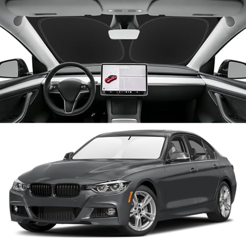 SLOGENTO Custom Fit Windshield Sun Shade for 2013-2018 BMW 3-Series /F30/F31/F80/M3（328i 335i 320i...
