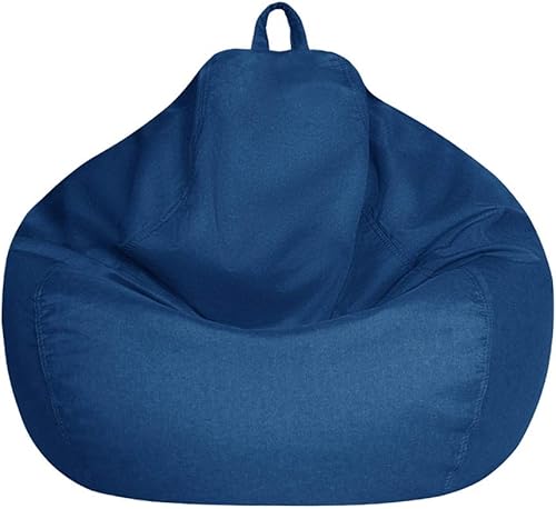 AFLHYJK - Sofá perezoso de tela de lino, puf, puf sin relleno, tatami para sala de estar para adultos (tamaño 27.6 in)