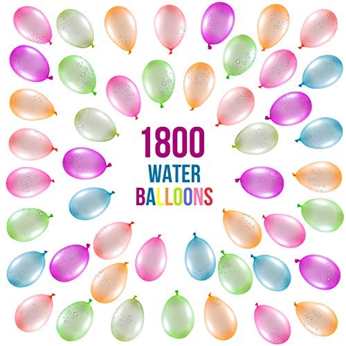 Prextex Balloons - 1800 Water Balloons Bulk Balloons Pack For Water Sports Fun, Splash Fights For Pools And Outdoors, Summer Outdoor Water Games And Party Favors #TOP4