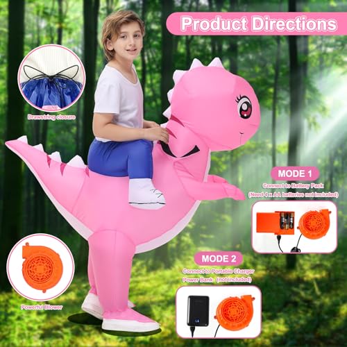 Disfraz Inflable de Dinosaurio para Niños miniatura 3