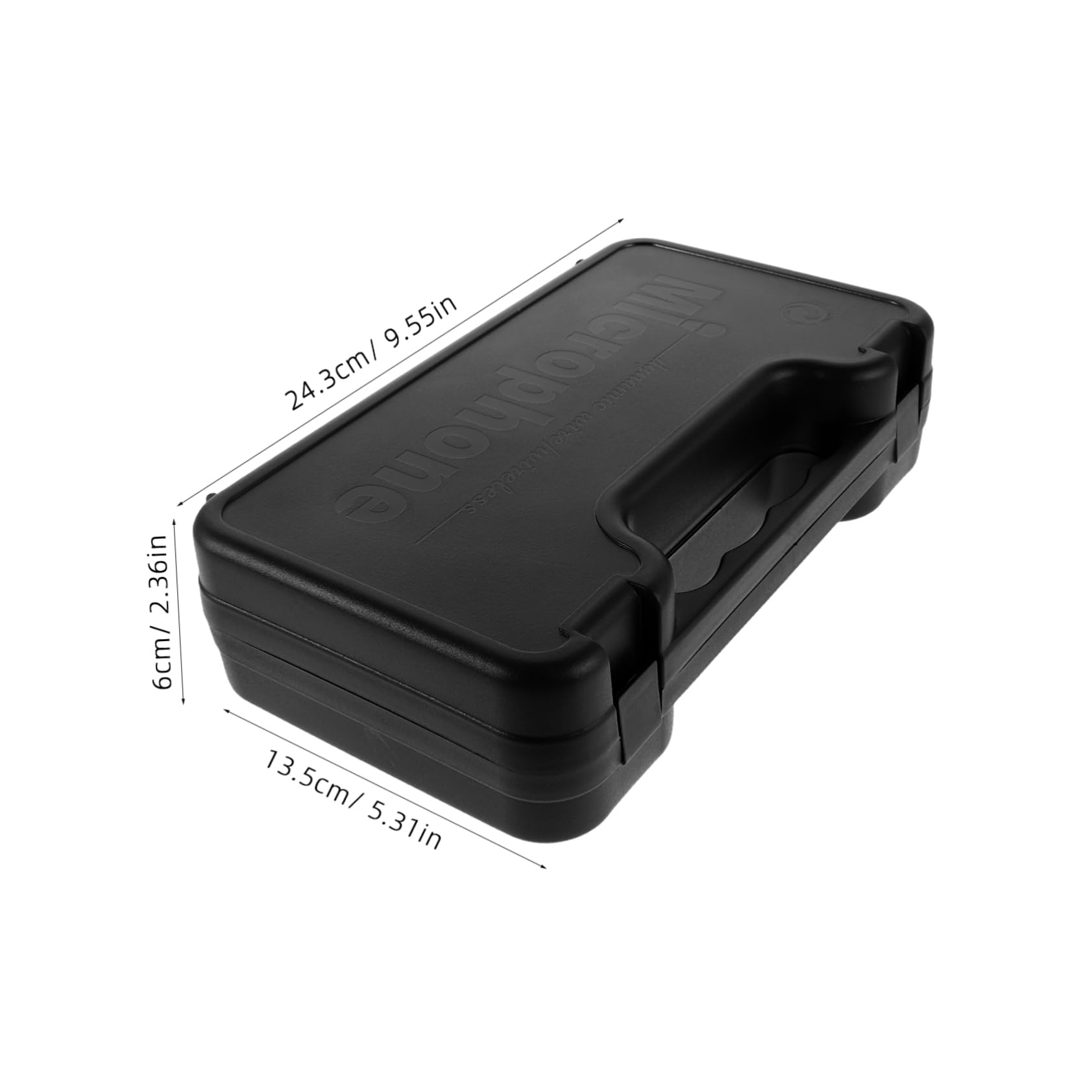 Yardwe Microphone Storage Box with Cotton Liner Portable Scratch Carrying Case for Condenser Mic Protection for Travel and Recording Use