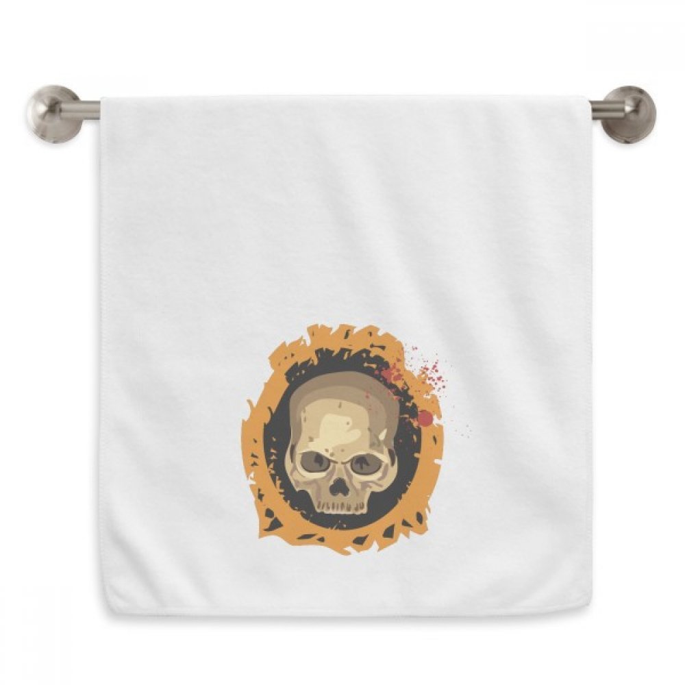 Serviette crâne Halloween blanche serviettes moelleuses débarbouillettes