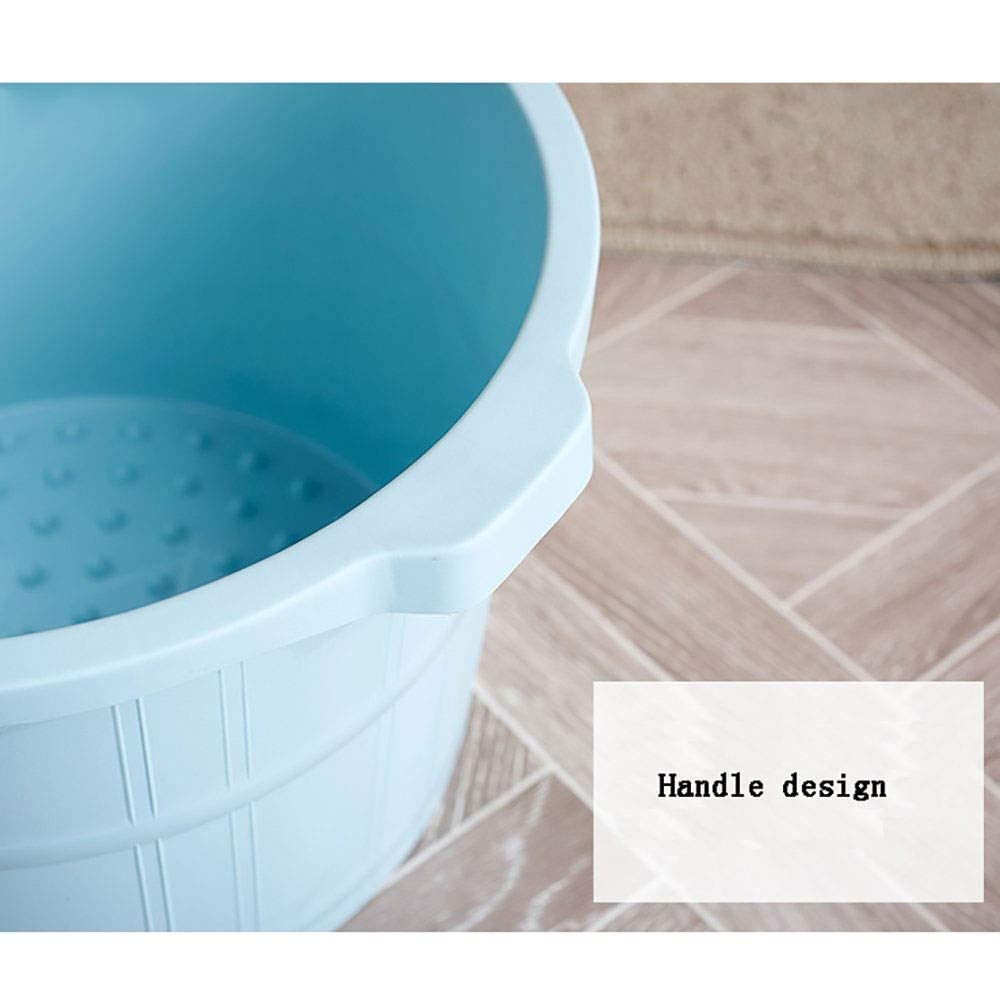 Wanienka do stóp, gruba, solidna plastikowa umywalka Spa do pedicure i masażu – idealna do moczenia stóp, paznokci u nóg (kolor: różowy) (różowy), kąpiel stóp To pursue happiness