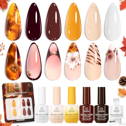 Image of Beetles Blooming Gel Polish Set, 5 Colors Fall Gel Polish