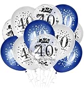 GoldRock Blau Luftballons 40 Geburtstag Männer Frauen Deko,15 Stück Deko 40 Geburtstag Mann Luftb...