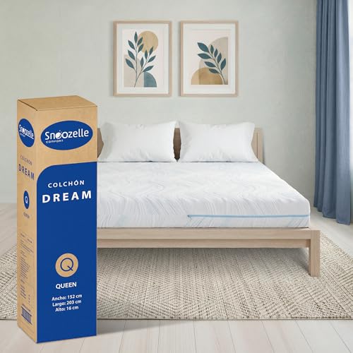 Recopilación de Colchones en Descuento Top 5. 50 Snoozelle Comfort Colchón Dual en Caja, Medio Firme de un Lado y Medio Suave del Otro, Espuma Alta Densidad y Memory Foam, Frescura al Dormir, Uso Reversible, Confort y...