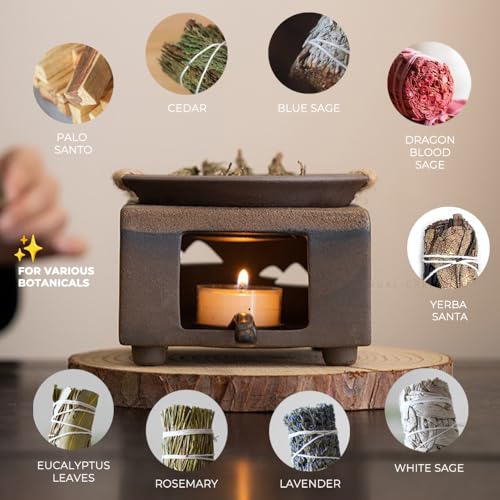 Quemador de Cera Cerámico Aromaterapia 5 Piezas miniatura 3
