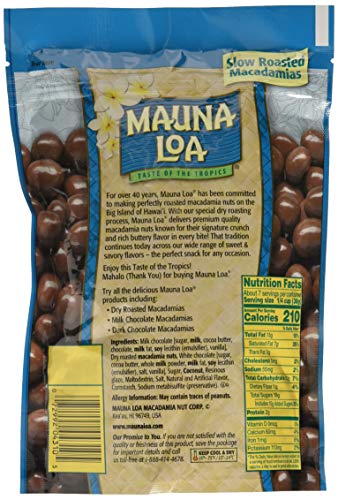 Mauna Loa Premium Hawaiian Roasted Macadamia Nuts, Milk Chocolate Coconut Flavor, 10 Oz Bag (Pack of 1) image 5