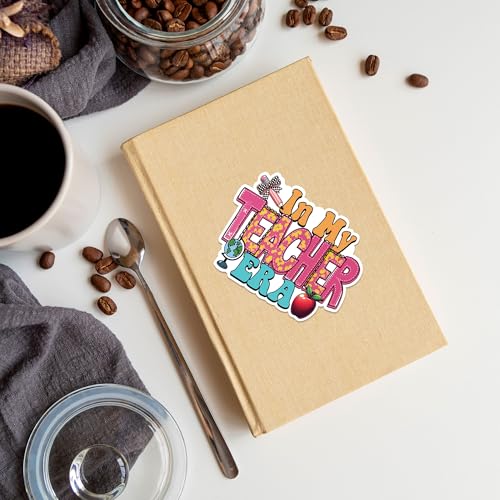 Image of Teacher Sticker 8 Pcs (Large Size) Vinyl Stickers Laptop Waterproof Decal for Car Bumper Water Bottle Notebook Luggage Window Funny Party Birthday Decorations - Size 4 Inches