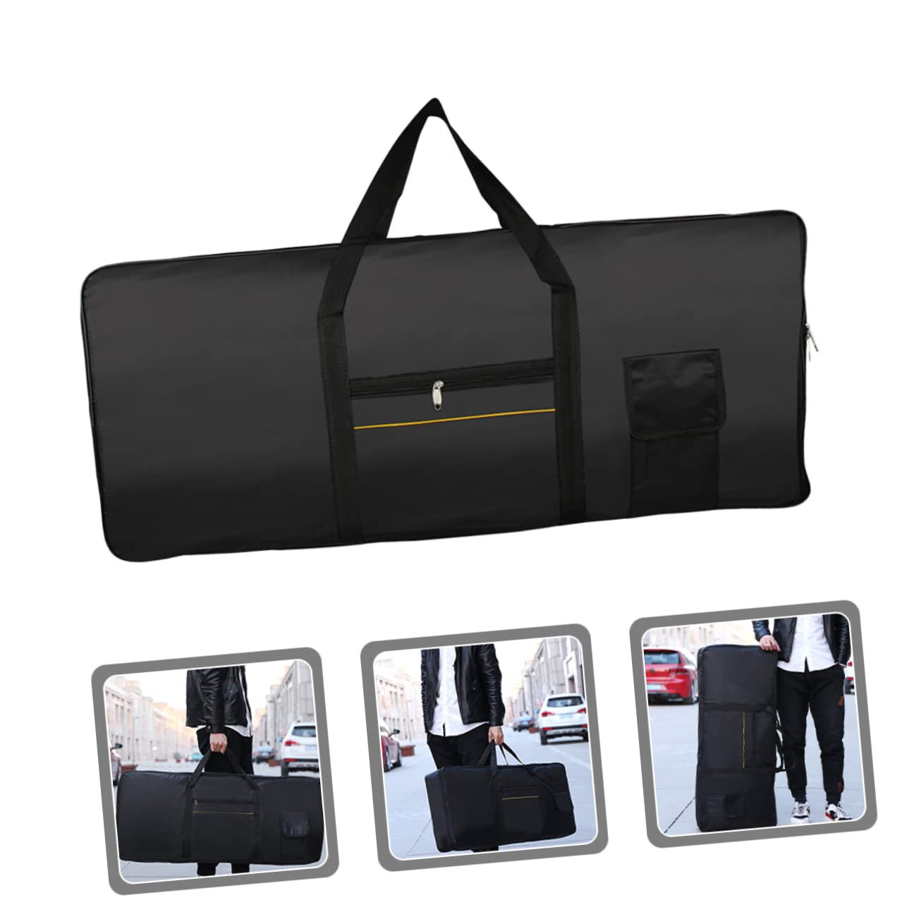 Borsa Nera per Elettronica Tasti Tastiera e Oxford Design 61 Tracolla Ergonomico Regolabile Portatile