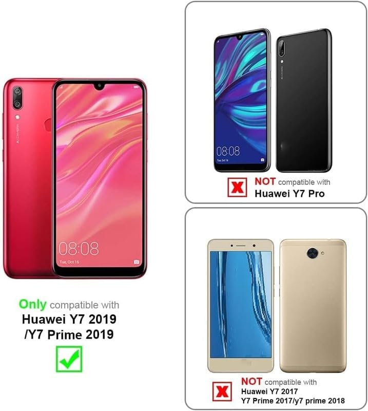 Image of Hybrid Carbon Fiber Back Case for Huawei Y7 2019 / Y7 Prime 2019 (Blue)