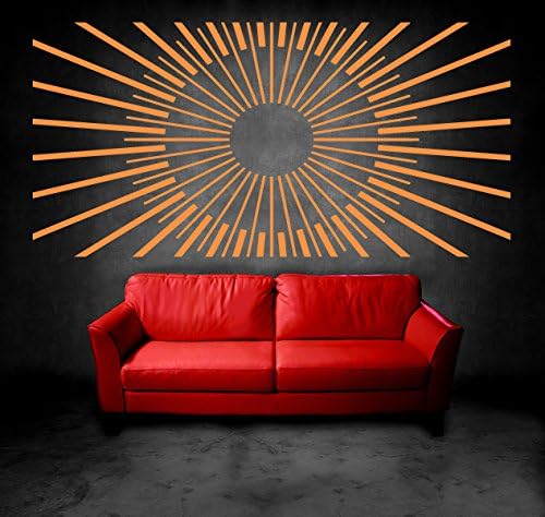 Decoración de la habitación de pared calcomanía decorativo de vinilo calcomanía Mural Abstracto Diseño de sol Star Póster as109