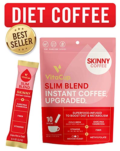 VitaCup Slim Instant Coffee Sticks | Diet & Metabolism | Garcinia & Fiber