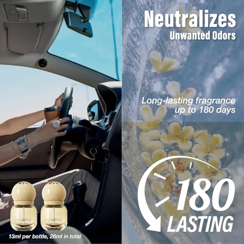 Image of Carori Cute Car Air Freshener 2 Pack, Lightbulb-Shaped Car Fresheners, Automotive Vent Clip, Long Lasting Scent, Essential Oils, Cute Car Accessories for Women, Vanilla Scent