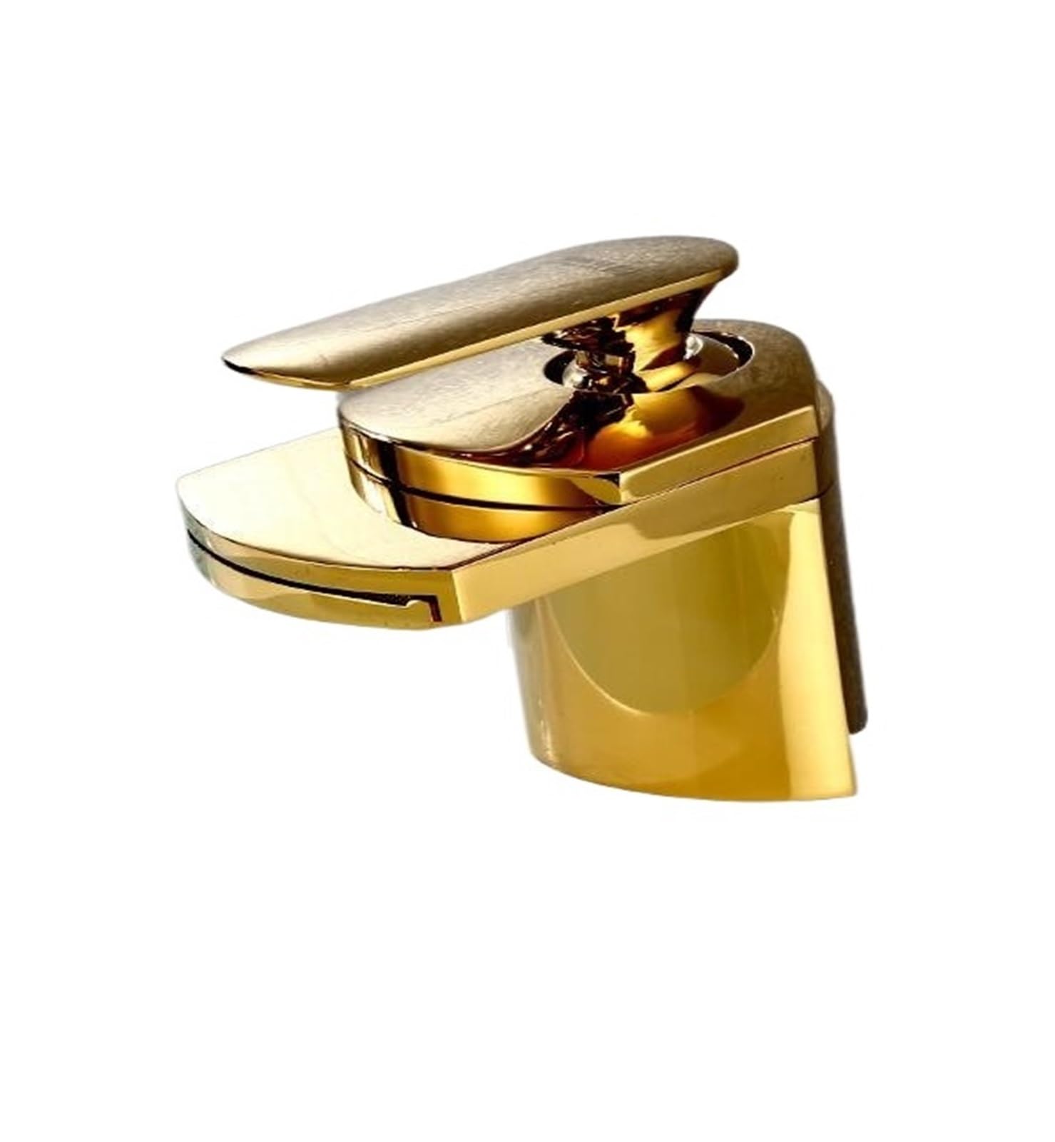 CVFRDD Bathroom Faucet Hot And Cold Brass Basin Faucet, Waterfall Sink Faucet Single Handle Water Tap(Purple)