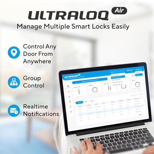 Image of ULTRALOQ Latch 5 Built-in WiFi Smart Lock with NFC, 5-in-1 Keyless Entry Door Lock with Touch Digital Keypad, Smart Handle Lock, App Control, Black