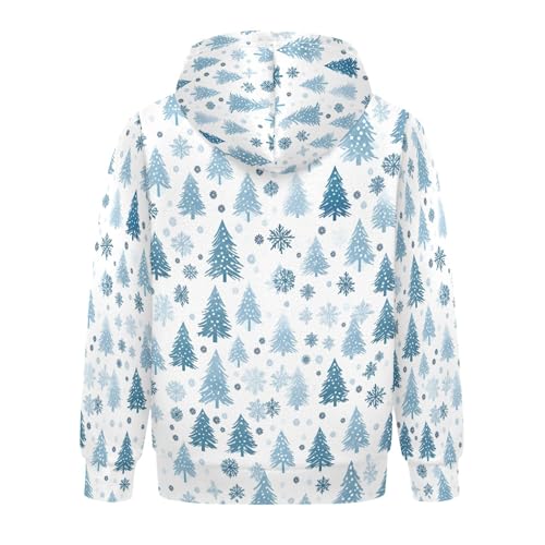 Kids Hoodies Sweaters Christmas Tree Xmas Hooded Sweatshirts with Big Pockets for Boys Girls B04003972