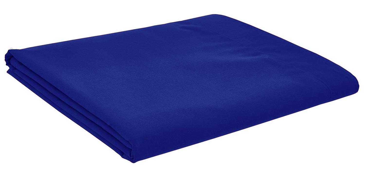 Plain Polycotton Flat Sheet/Pillow Pair Case Easy Care (Royal Blue, Pillow Pair)