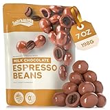 Snackathon Milk Chocolate Covered Espresso Beans, 7 OZ Resealable Bag, Smooth & Creamy Gourmet Candy Snack for...