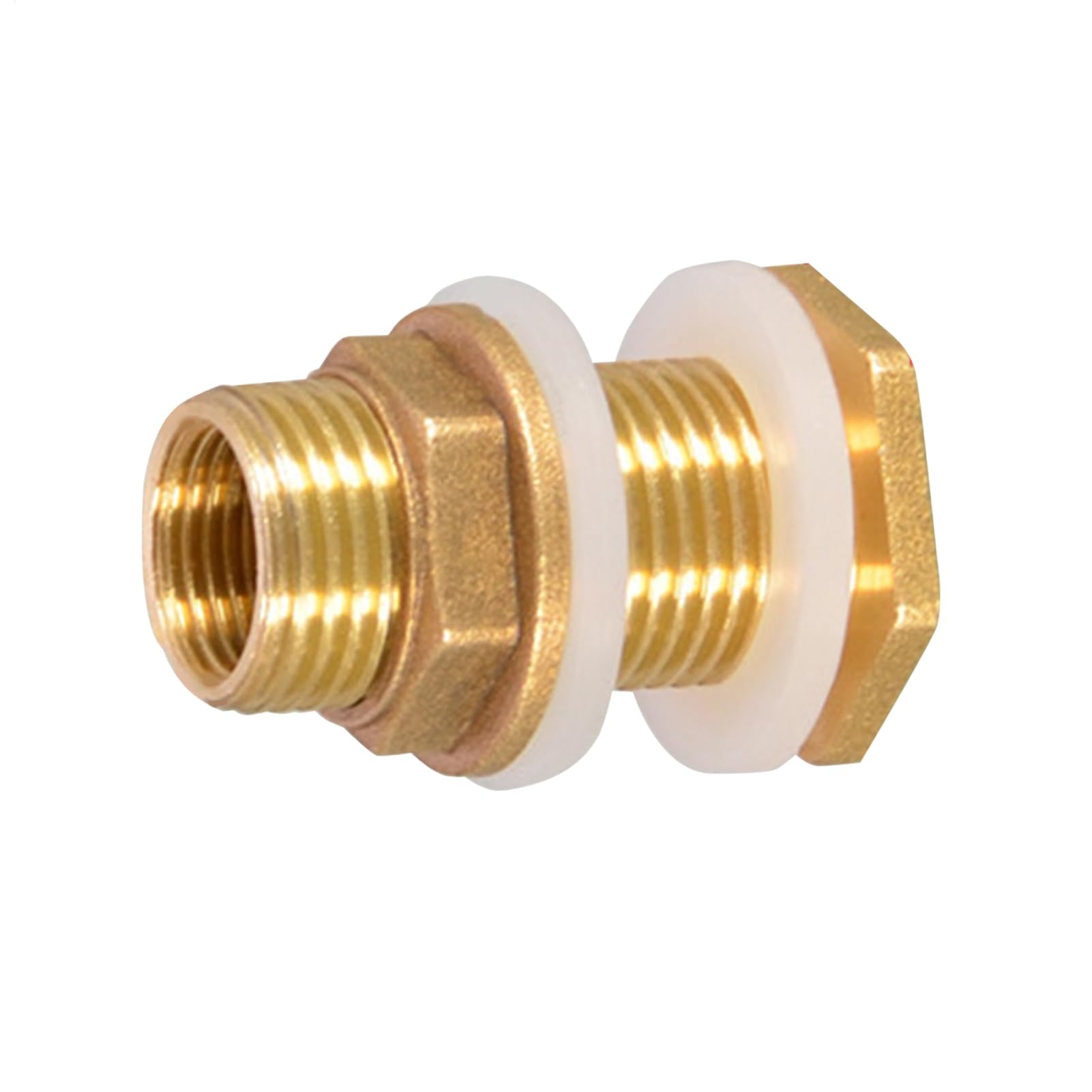 Tank Fitting,Brass Pipe Single Loose Key Swivel Fittings Nut Jointer | Fish Tank Adapter Brass Water Connector for Rain Barrels, Aquariums