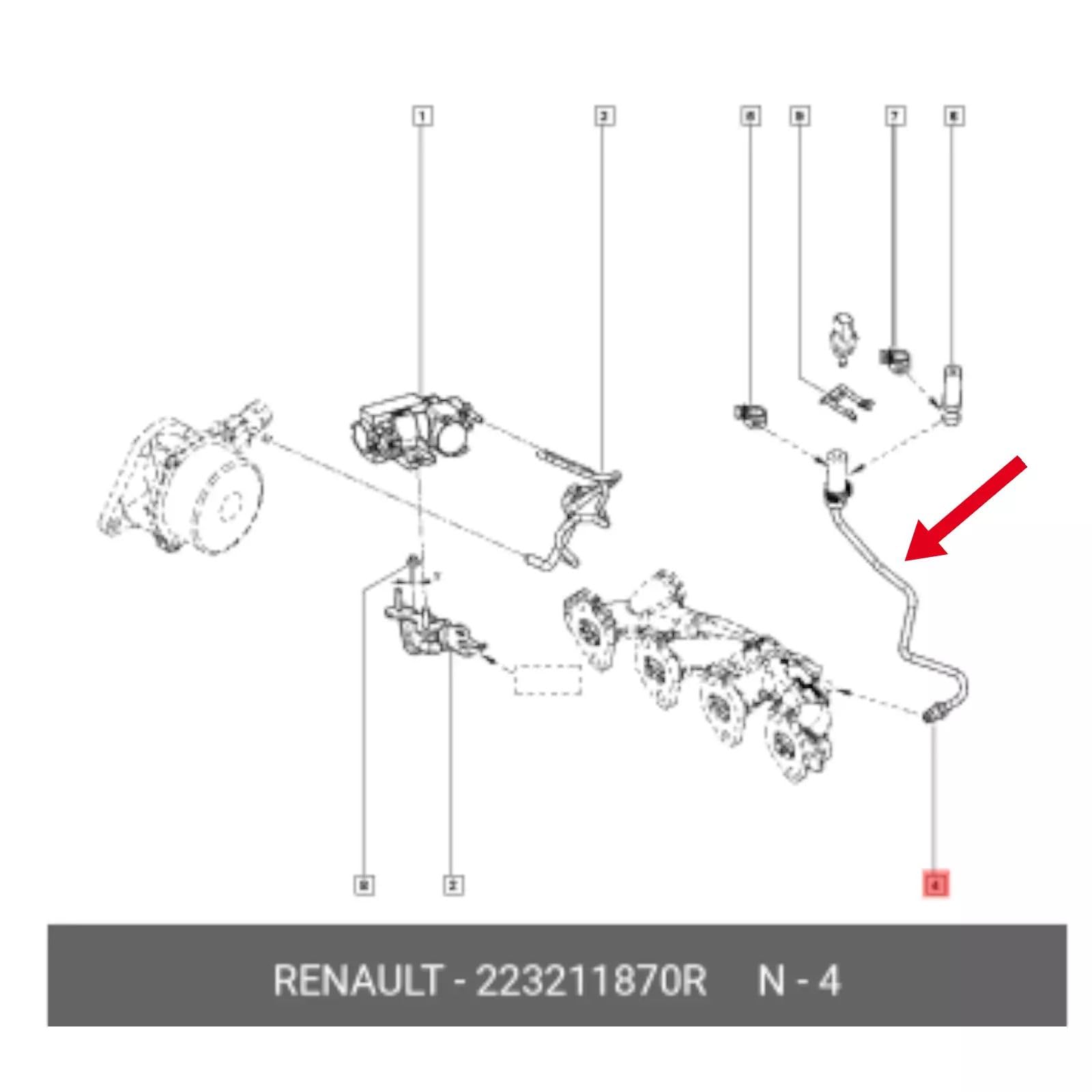 CAPTEUR DE PRESSION DES GAZ D'ECHAPPEMENT R CLIO II,III 1.5DCI 223211870R ORIG