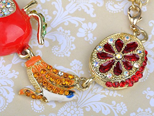 Alilang Apple Pear Banana Fruit Charm Clear Green Orange Crystal Rhinestone Chain Bracelet Cuff #TOP5