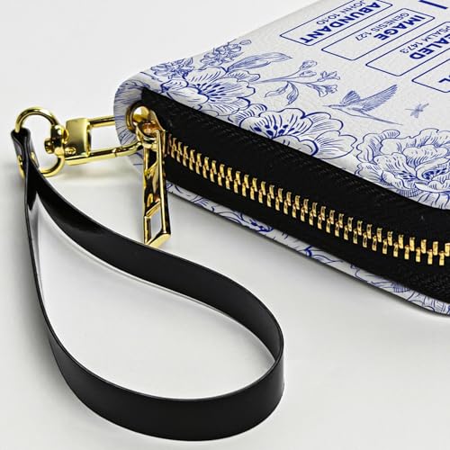 God Says I Am Name Letter In Bible Toile De Jouy Style - Personalized Leather Wallet3