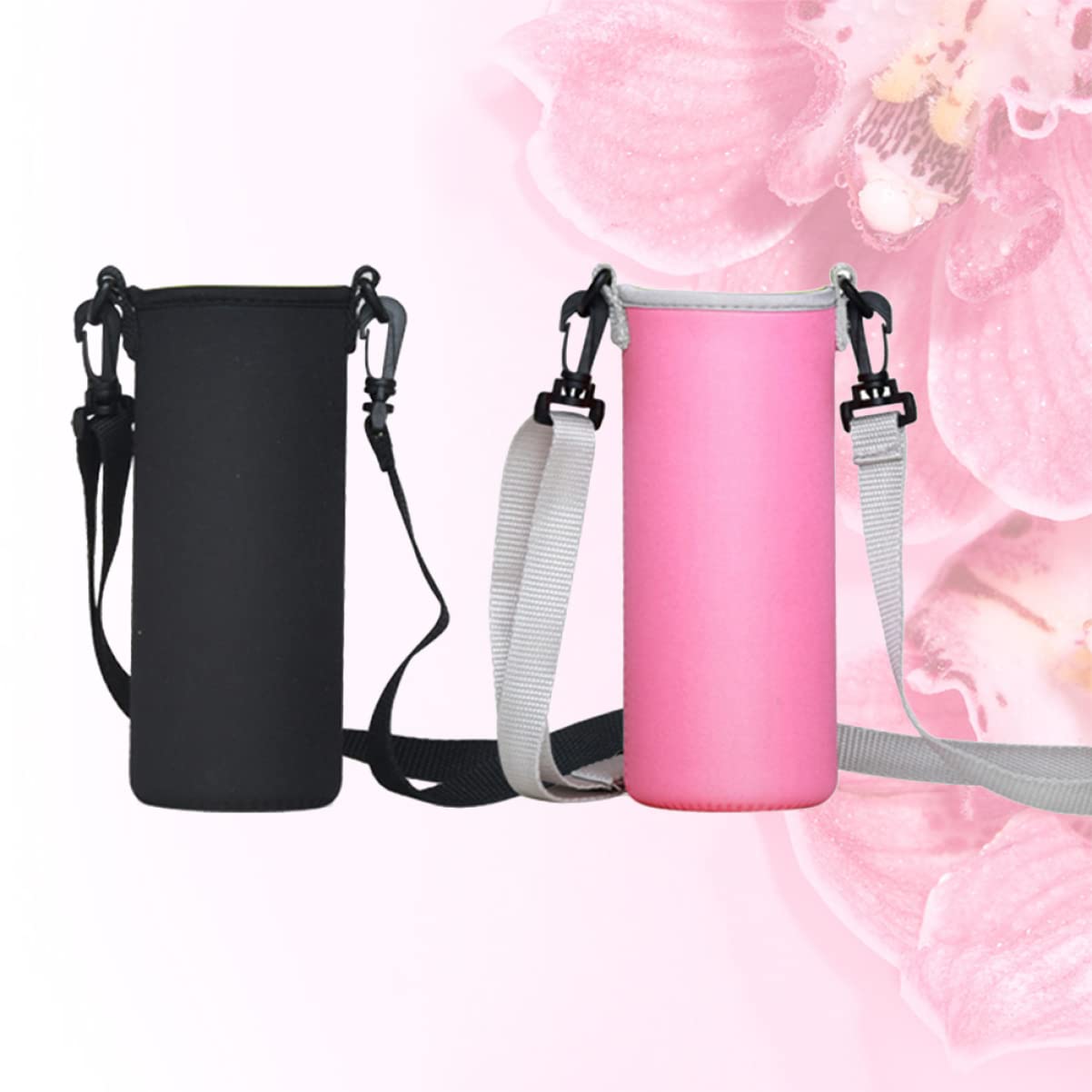 YARNOW Portabicchieri Posteriore Custodia Borraccia Idro Chiaro Aria Coperchio Potabile Termico Riempibile Sacchetto della Tazza Copri Bottiglia d'Acqua Black