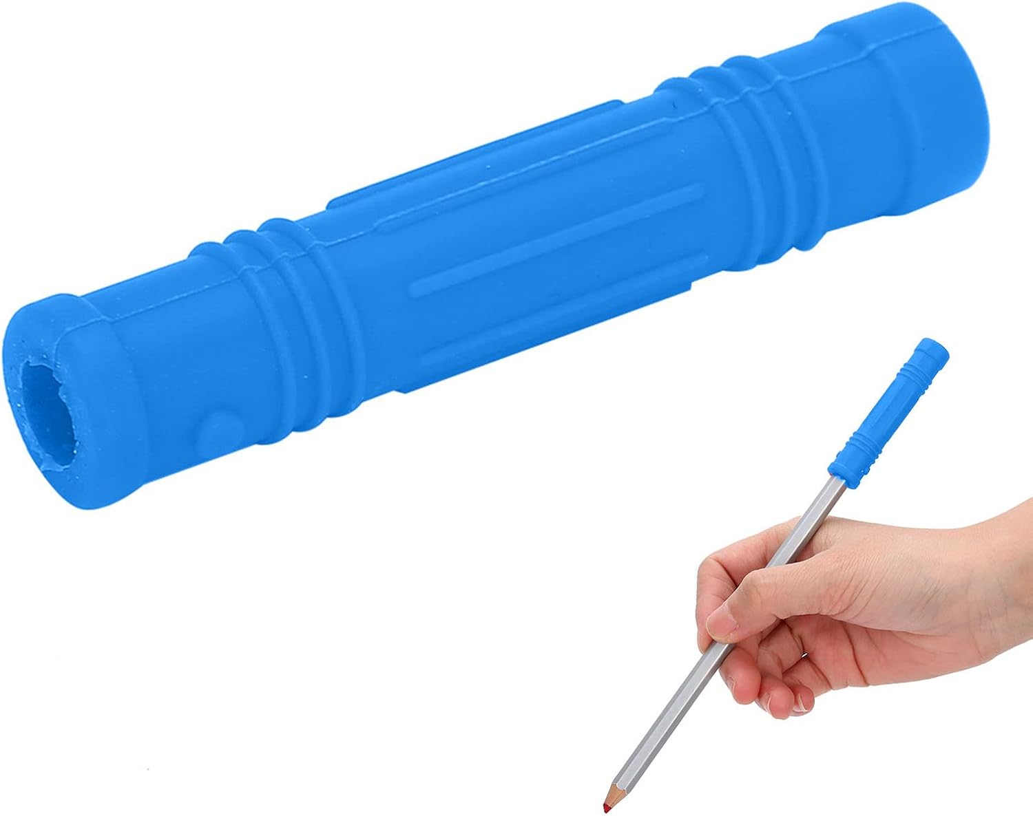 Collier à mâcher en silicone avec pointe de crayon à mâcher, bâton à mâcher en silicone pour