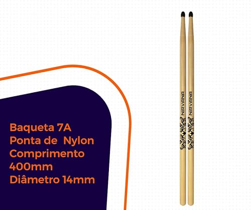 Baqueta 7A e 7A Nylon Nirvana Eco BIO Liverpool Kit