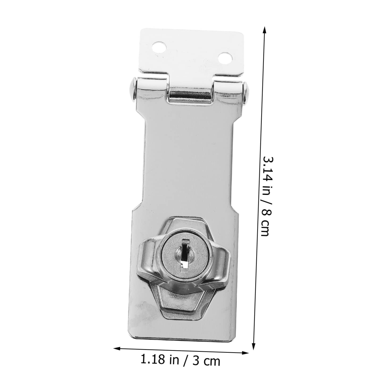 LIFKOME Door Latch Lock Keyed Hasp 2 Pack Durable Stainless Steel for Cabinet Drawer Kitchen