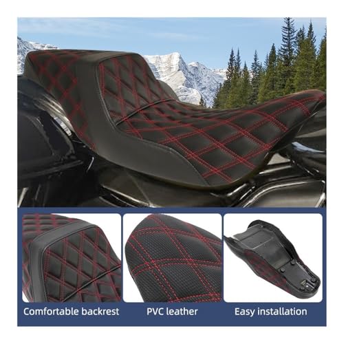 Asiento doble de pasajero para Touring Electra Glide y Road King 2009-2023 5