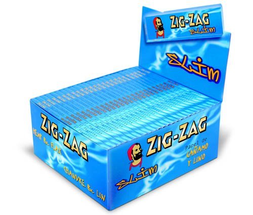 Zig Zag Blue Slim Kingsize Rolling Papers BOX 50 by Zig Zag Blue Slims