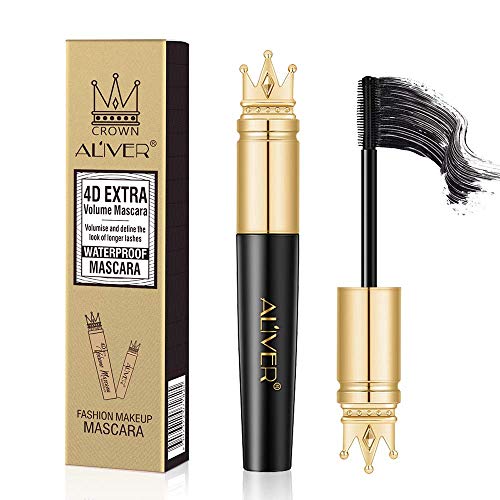 4D Silk Fiber lash Mascara,Waterproof Mascara,Natural Thick Thickening and Lengthening Mascara,Long Lasting Charming Eye Makeup, Crown mascara