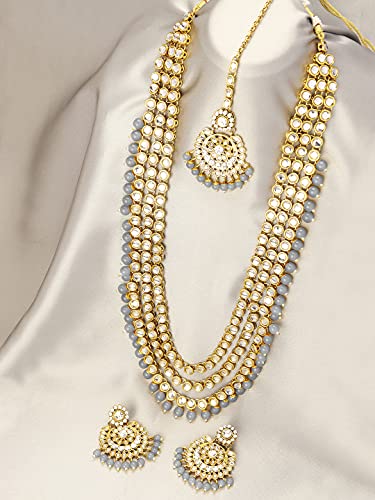 Image of Peora Ethnic Traditional Kundan Bridal Jewelry Set Gift for Women