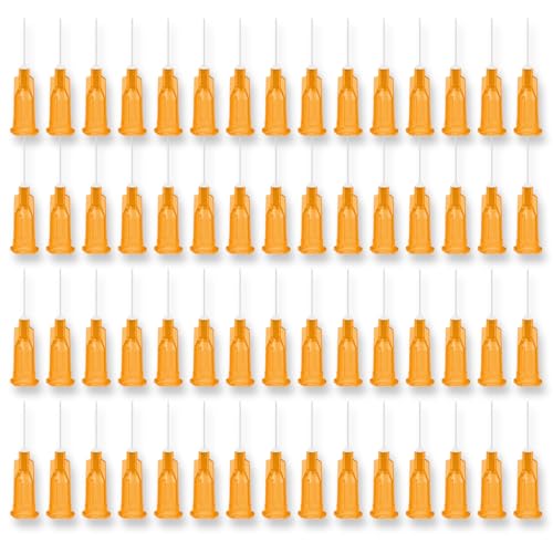 SGERUFZ 60 Agujas de Acero Inoxidable para Líquidos de Relleno, Empaque Individual, Tubos de Recarga para Uso Industrial y Hobby (25Ga, 1 Pulgada)