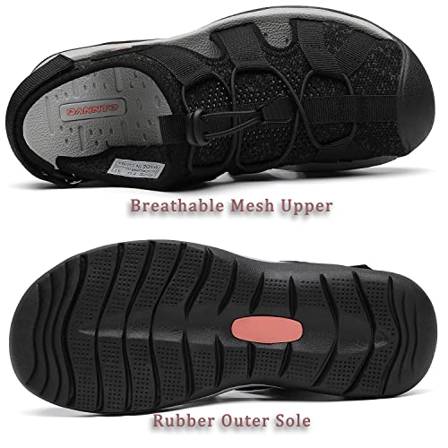 Dannto Feminino Sandálias Esportivas de Malha Estreita para Caminhadas Ao Ar Livre, Sandálias Esport