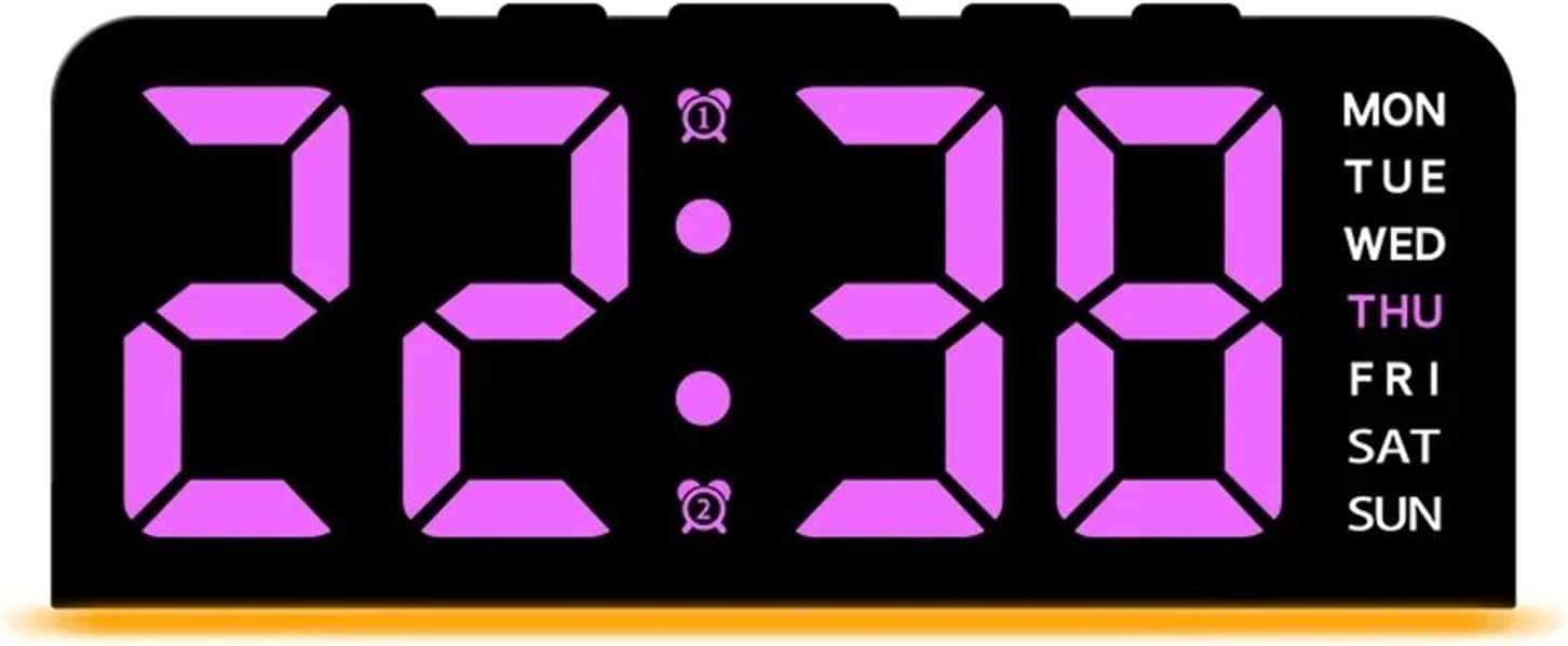 Amazon.com: GANGSUQD Digital Calendar Alarm Clock, Digital Screen Alarm ...
