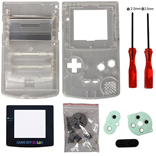 Télécharger Timorn Coque GBC, Boîtier Complet de Coque Shell Remplacement pour GBC Gameboy Color (Transparent) Gratuit