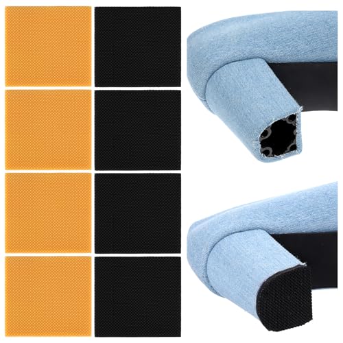 8Pcs High Heels Patch Shoe Repair Rubber Heel Replacement Rubber Sole Protectors Square Sole Repair Tips Anti-Slip Heel Caps Savers for Womens, 5/32 Inch (4mm) Thick