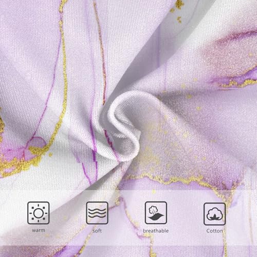 Joisal Pattern Toddler Underwear Floral 2t Cotton Little Girl Panties Lavender Purple White Gold Briefs Underpants3