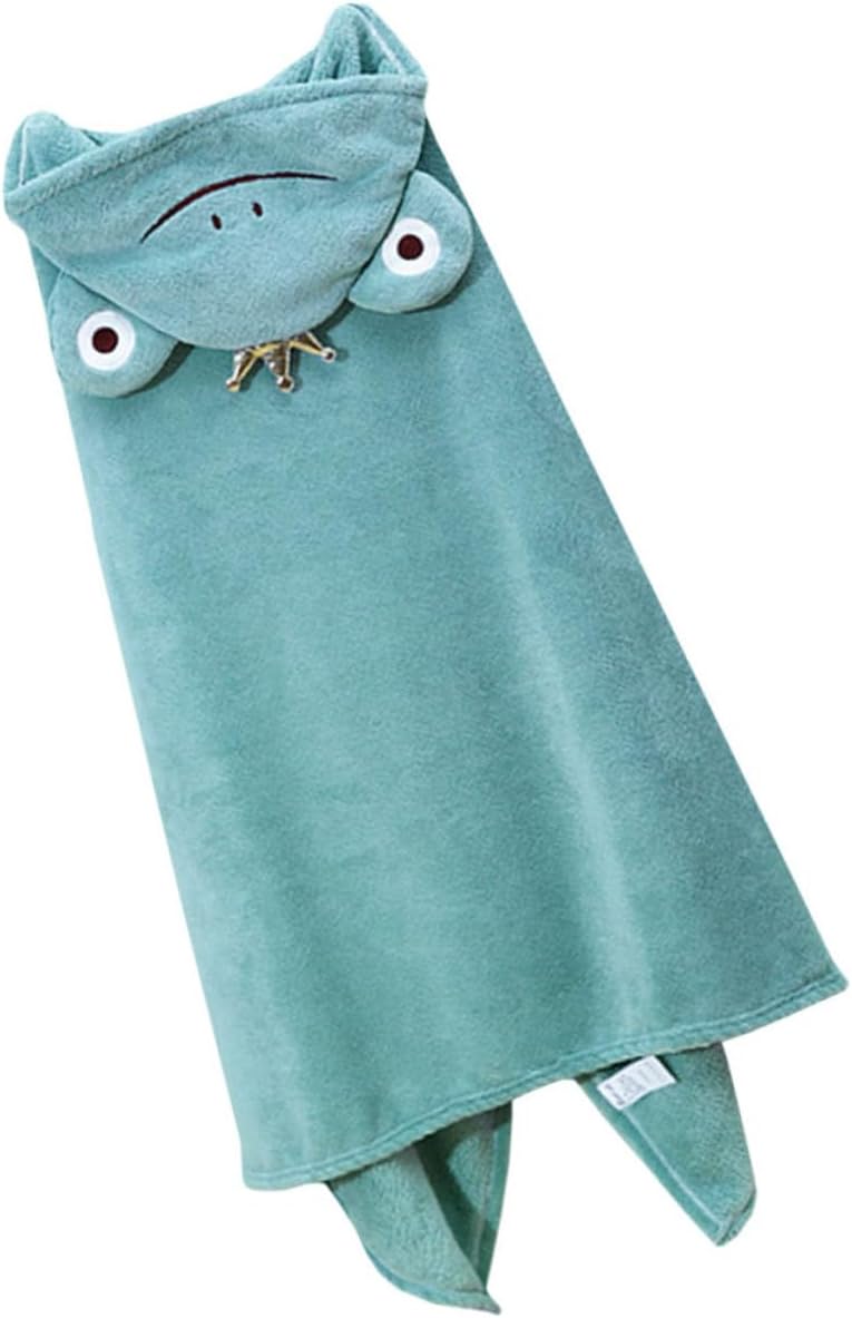 Toyvian Hooded Boys and Girls Bathrobe Cartoon Design Bathing Towel Boy Girl Towel