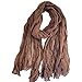 Belsen Summer Cotton Blend Crinkle Vintage Soft Scarf Fashion Solid Scarf Wrap Shawl (Coffee)