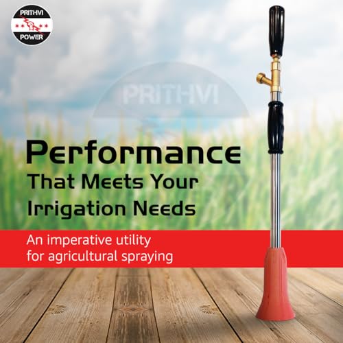 Image of Portable Power 8.5MM Sprayer Gun Long with Flower Cap for Use in Agriculture, Horticulture, Farm, Green House Fit to HTP and Power Sprayer Brass SS and ABS Plastic Gun (Red)