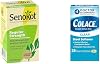 Senokot Regular Strength Natural Vegetable Laxative Ingredient,100 Count & Colace Clear Stool Softener Soft Gel Capsules Constipation Relief 50mg Docusate Sodium Doctor Recommended 28ct