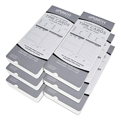300 uPunch Time Cards for HN4000 AutoAlign Calculating Time Clocks Cover