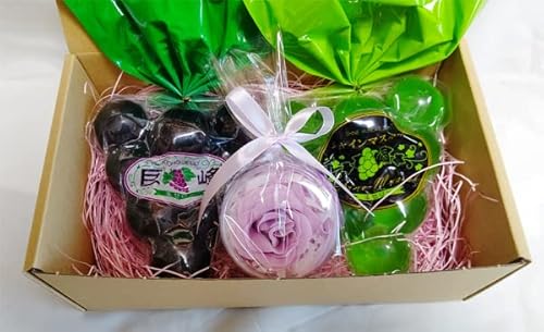 薔薇のフラワーソープと巨峰＆シャインマスカット玉ゼリーセット