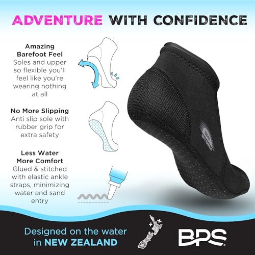 BPS 'Aqua Series' 3mm Neoprene Water Socks for Sand, Beach, Soccer, Volleyball, Wetsuit Booties3